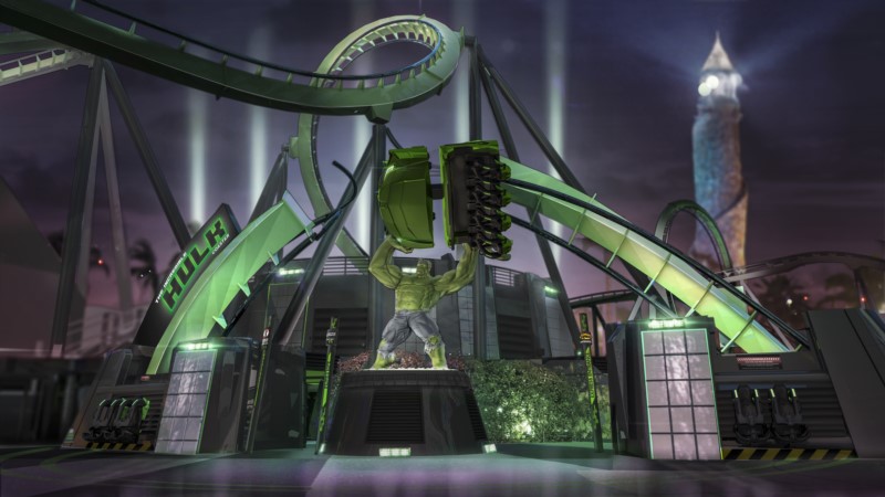 Hulk roller coaster at Universal Islands of Adventure