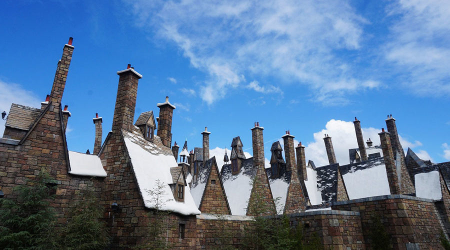 Close-up of Harry Potter rooftops at Universal Orlando