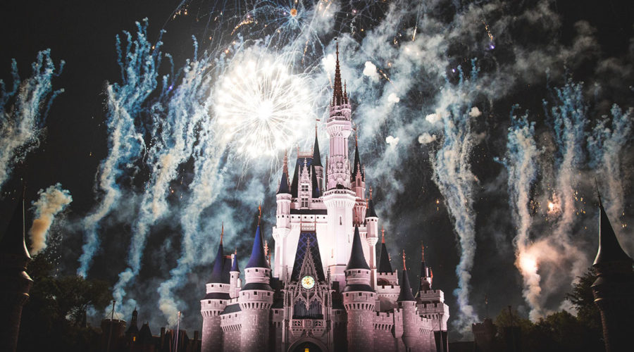 New Years Fireworks at Cinderellas Castle at Disney