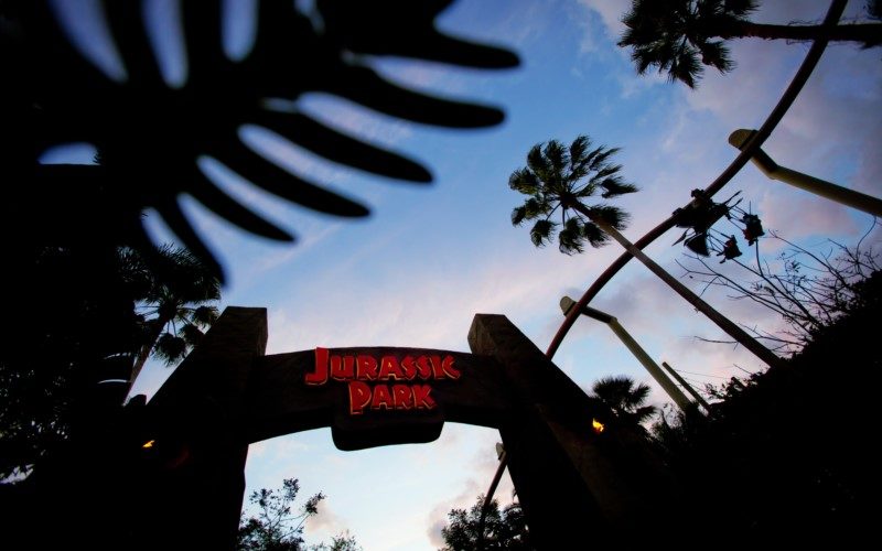 Jurassic Park sign at Universal Islands of Adventure